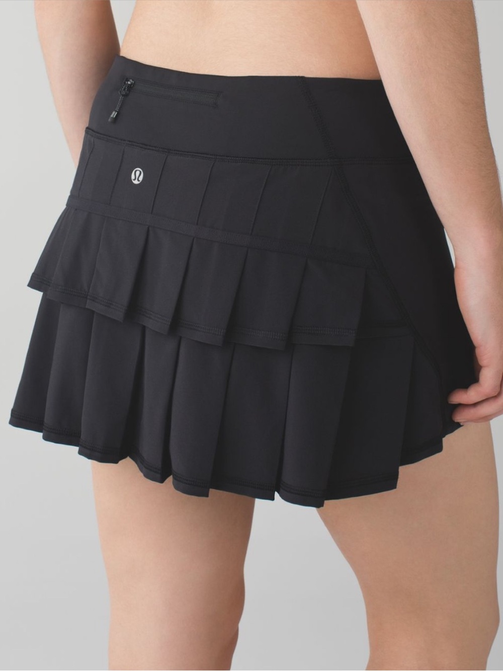 Lululemon Run: Pace Setter Skirt - Black - Running Tennis Pickleball Pleated